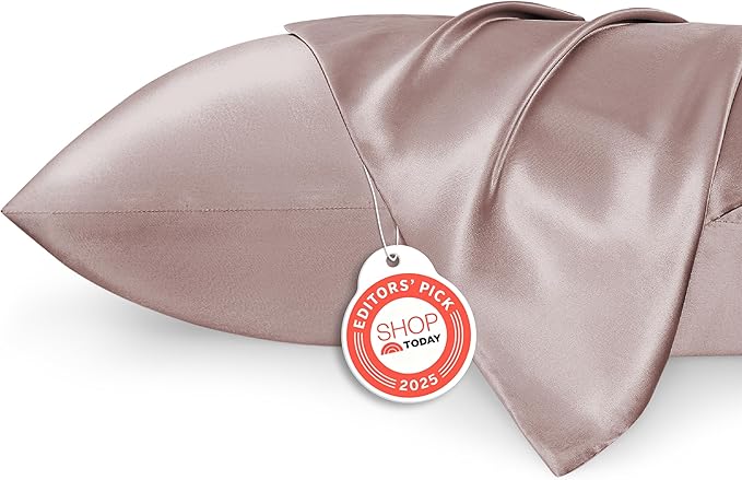 Bedsure Satin Pillowcase 2 Pack Similar to Silk Pillow Cases Standard Size - Field & Grace