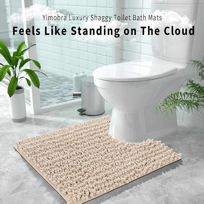 Yimobra Toilet Rug U Shaped Washable 24x20 Inch - Image 7