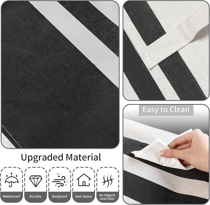 2 Pack Laundry Baskets 75L Large, Waterproof Freestanding Collapsible Laundry - Image 5