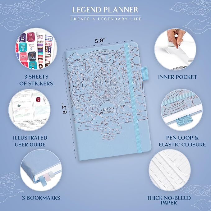 Legend Planner Hourly Schedule Edition – Deluxe Weekly & Daily Organizer - Image 2