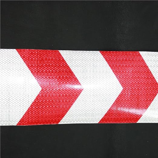 Red and White Reflective Tape Outdoor Waterproof 8 inch X 66 feet, High - Image 3