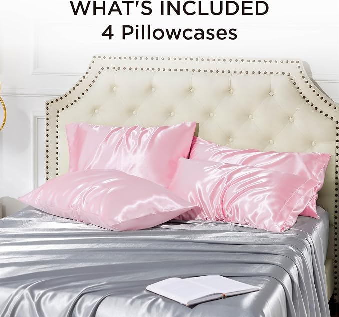 Bedsure Satin Pillowcase for Hair and Skin Queen - Field & Grace