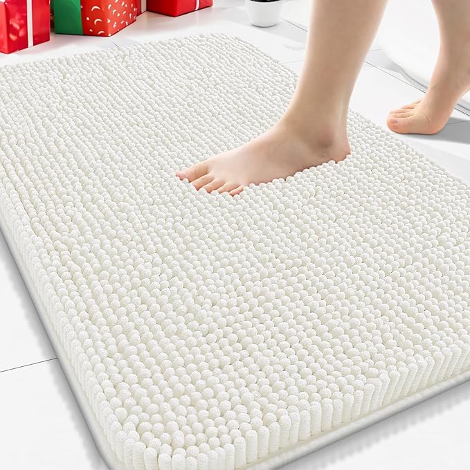 Arotive Bathroom Rugs 30x20, Extra Soft Absorbent Shaggy Chenille Bath Rugs by Arotive