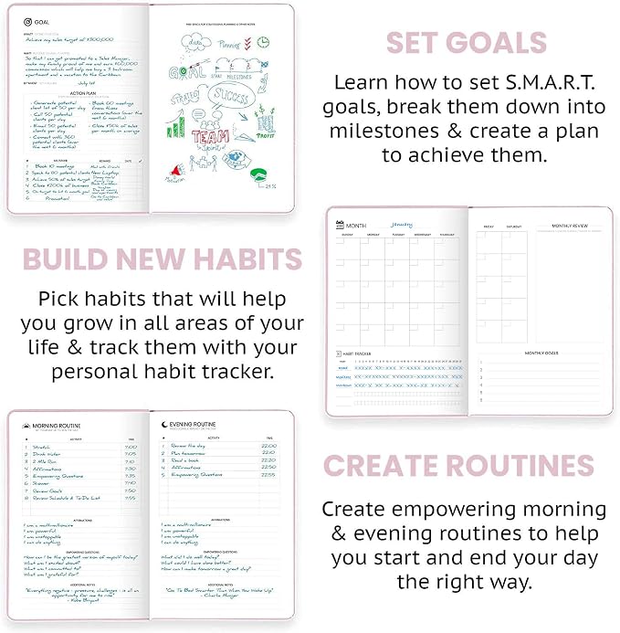 Undated Daily Planner – 1-Year B5 Productivity Organizer - Image 3