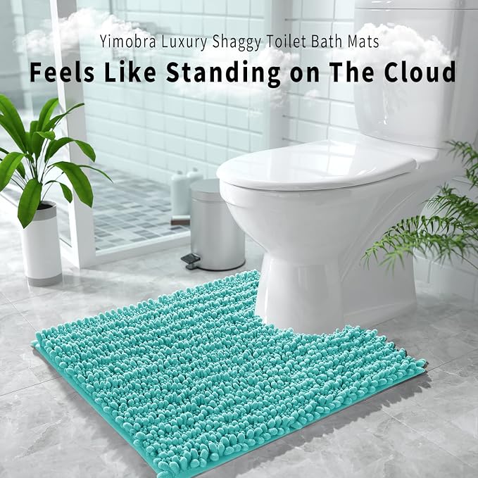 Yimobra Toilet Rug U Shaped Washable 24x20 Inch - Image 6