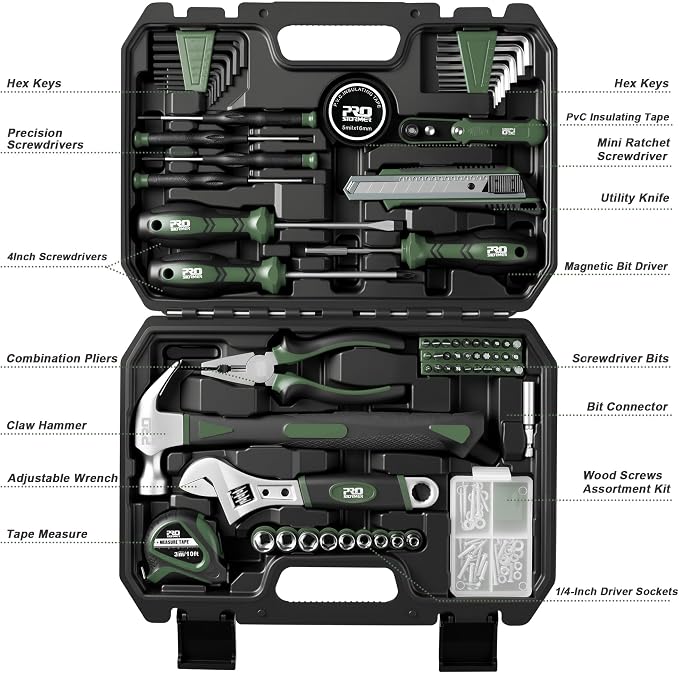 Prostormer 160-Piece Home Repair Tool Set, General Household Hand Tool Kit - Image 3