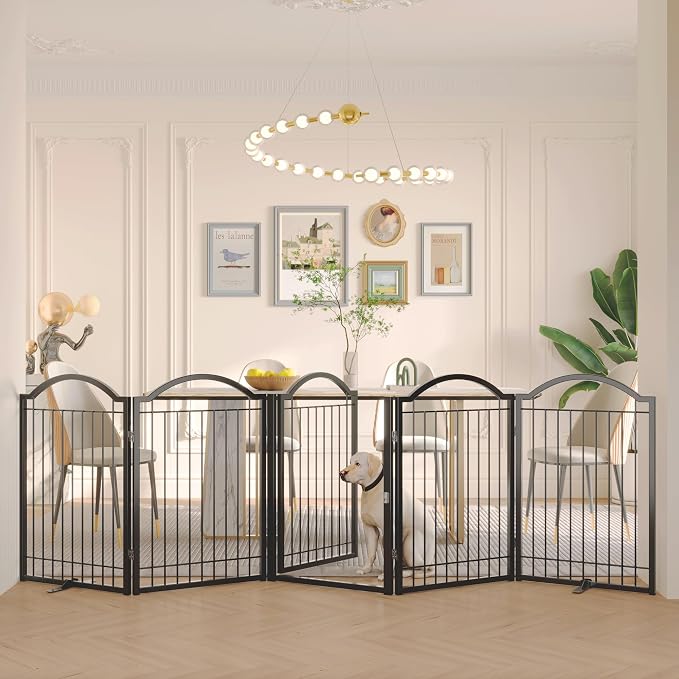BHG Metal No-Assembly Freestanding Dog Gate by BHG
