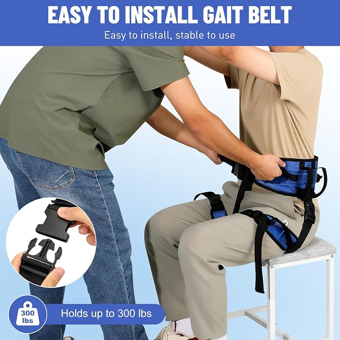 Rhino Valley Gait Belt with Leg Straps, Transfer Belts with 7 Handles, Gate - Image 4