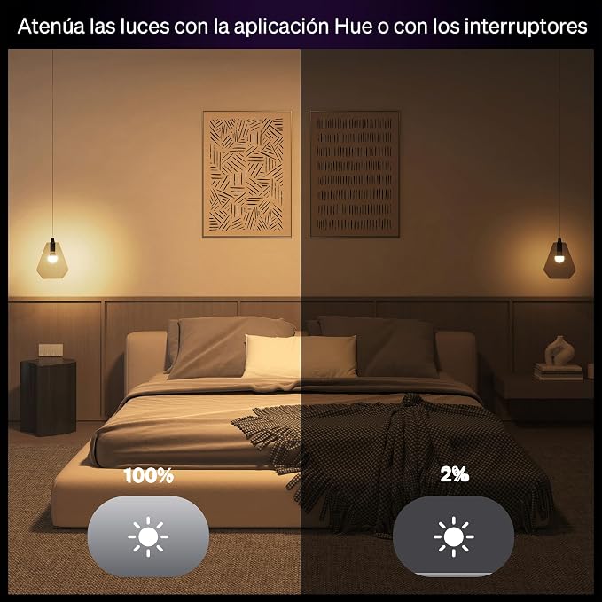 Philips Hue Essential Smart LED A19 Bulb, E26 Base, 2200K-6500K, 800 Lumens - Image 6