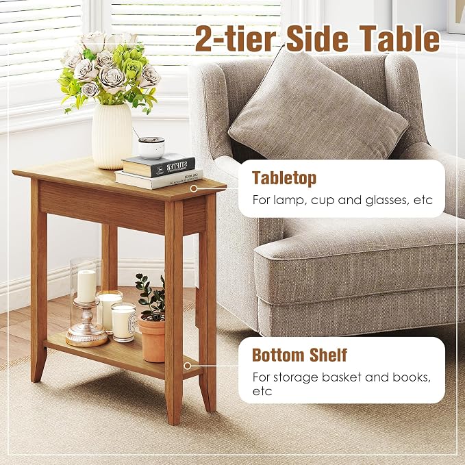Giantex Wedge End Table, Triangle Side Table - Image 6
