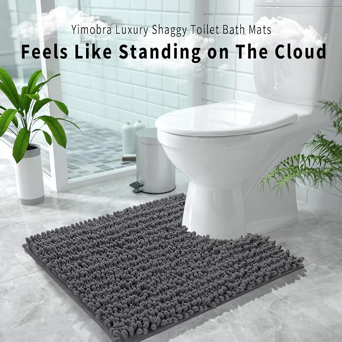 Yimobra Toilet Rug U Shaped Washable 24x24 Inch - Image 6