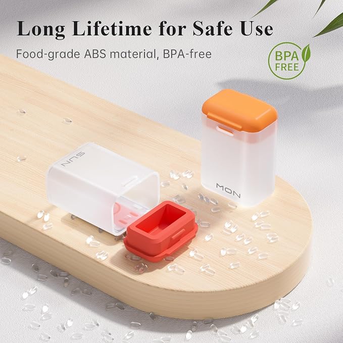 Weekly Pill Organizer Magnetic, Removable Pill Box 7 Day 1 Time a Day, Large - Image 5