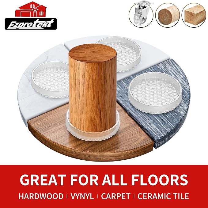 Ezprotekt Non Slip Furniture Pads, Round Furniture Coasters - Image 3