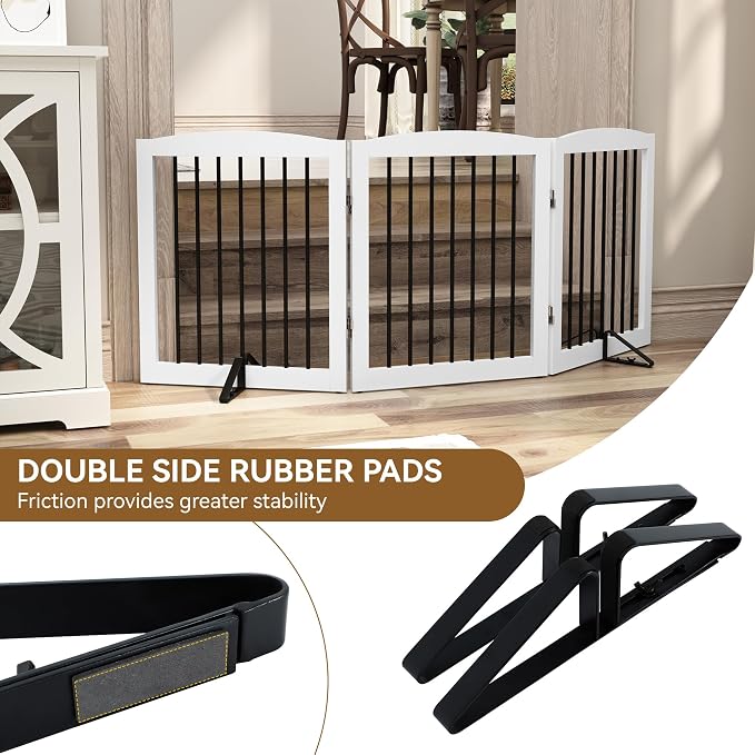 Support Feet for Pet Gate, Pet Gate Metal Support Feet Set of 2 for Extra Wide - Image 4