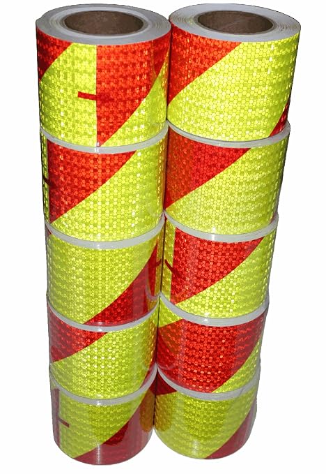 Reflective Tape 4 inch X 66 feet X 10 Rolls, Outdoor Waterproof Hazard by tuyrchu