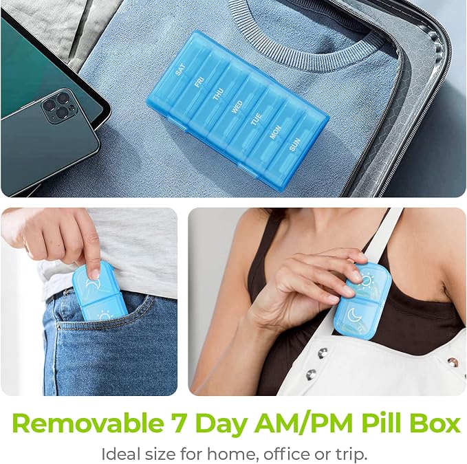 AUVON XL Weekly Pill Organizer 2 Times a Day, Pill Box 7 Day - Image 6