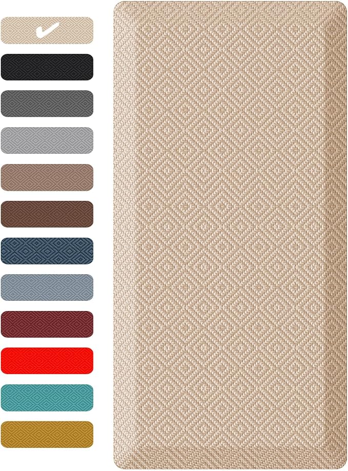 Ophanie Kitchen Mats for Floor, 3/4 inch Thick, 17x28 Anti Fatigue Cushioned Mat by Ophanie