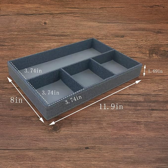 Desktop Storage Organizer, Bedside Table or Storage rack Leather Tray, Valet - Image 2