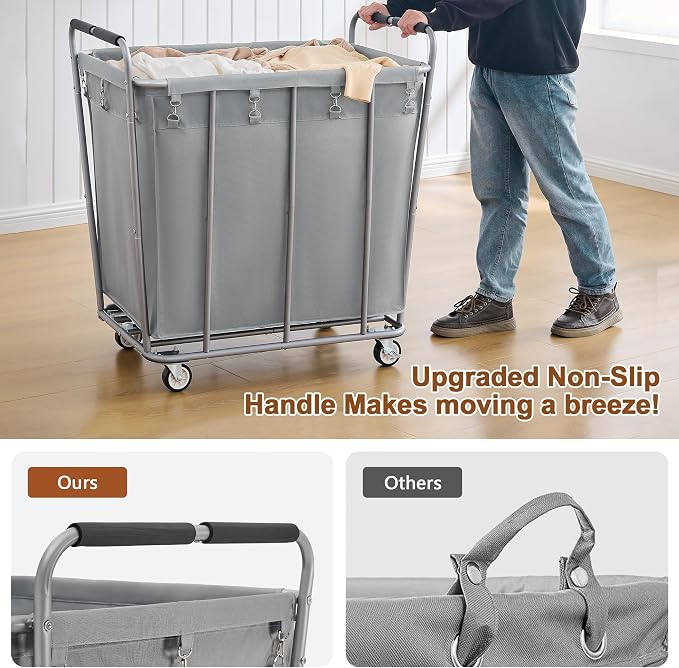 Hoctieon Large Laundry Cart - Field & Grace