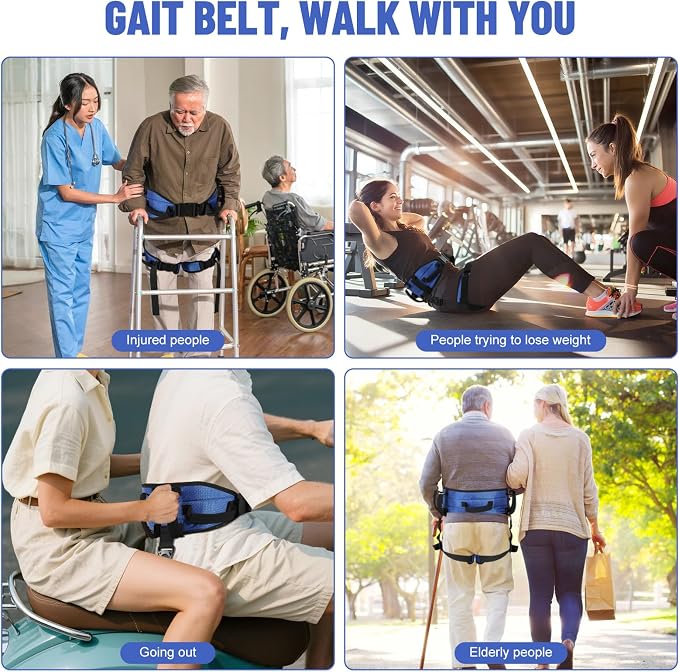 Rhino Valley Gait Belt with Leg Straps, Transfer Belts with 7 Handles, Gate - Image 7