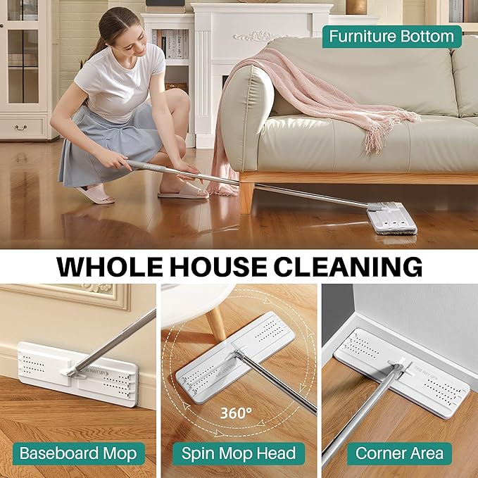 JOYMOOP Mop and Bucket with Wringer Set, Hands Free Flat Floor Mop and Bucket - Image 5
