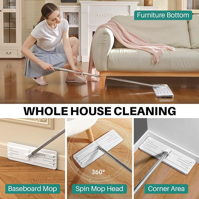 JOYMOOP Mop and Bucket with Wringer Set, Hands Free Flat Floor Mop and Bucket - Image 4