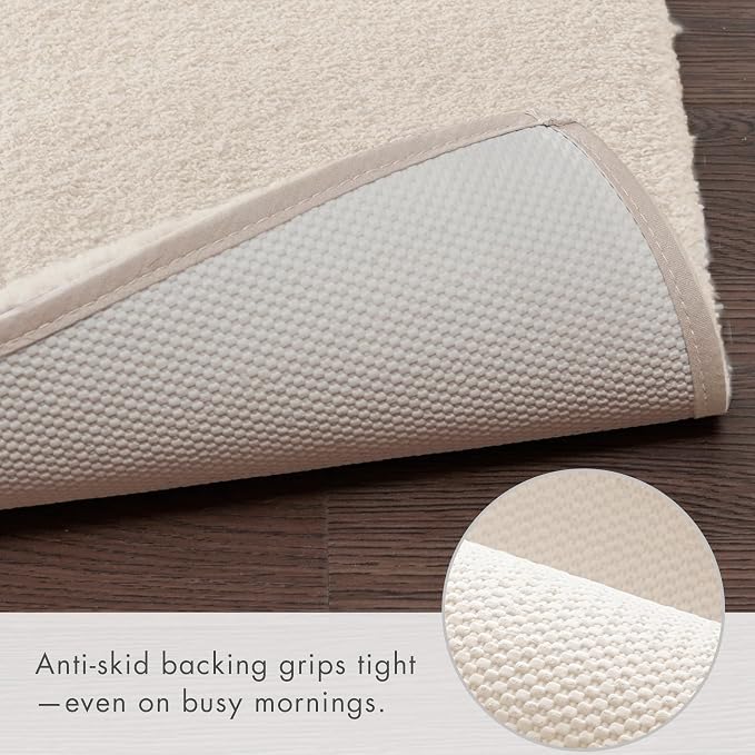 Madison Park Marshmallow Bathroom Rug Non Slip, Luxrurious Plush Bath Mat - Image 3