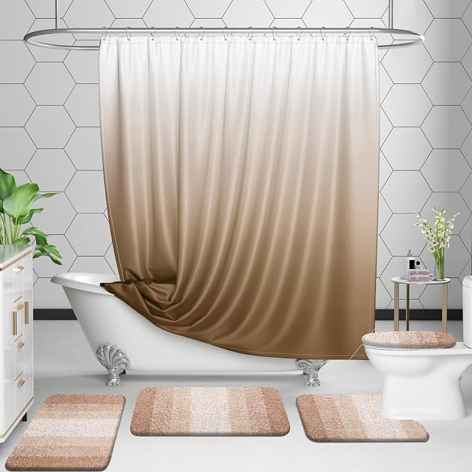 OLANLY Bathroom Rug Set 2 Piece, Soft Absorbent Microfiber Bath Rug Set - Image 6