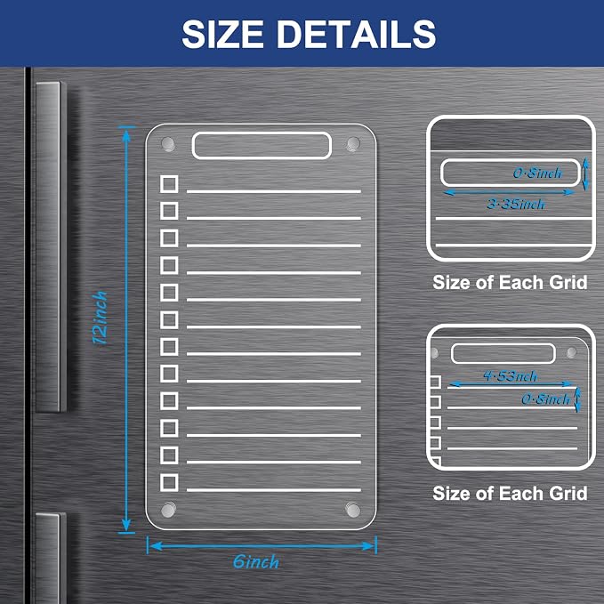 2 Pcs Acrylic Magnetic Dry Erase Board - Image 6