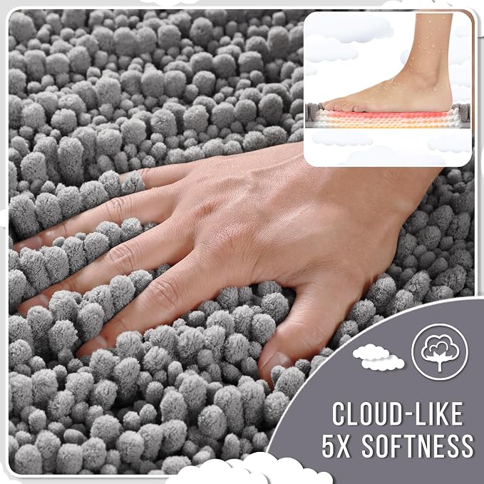 Yimobra Large Bathroom Rugs Non Slip Washable 36x24 Inch - Image 4