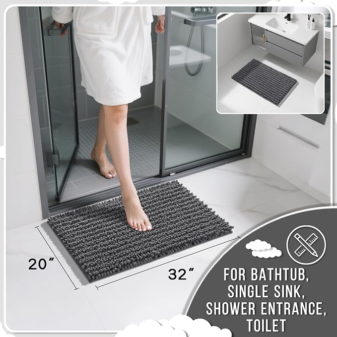 Yimobra Bathroom Rugs Non Slip Washable 32x20 Inch - Field & Grace
