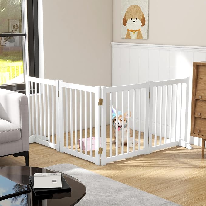 Solid Wood Freestanding Pet Gate - Image 6