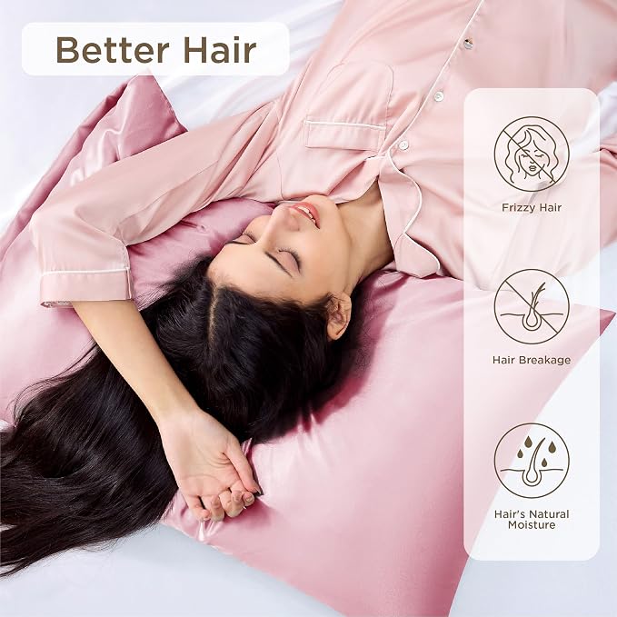 Bedsure Satin Pillowcase for Hair and Skin Queen - Field & Grace