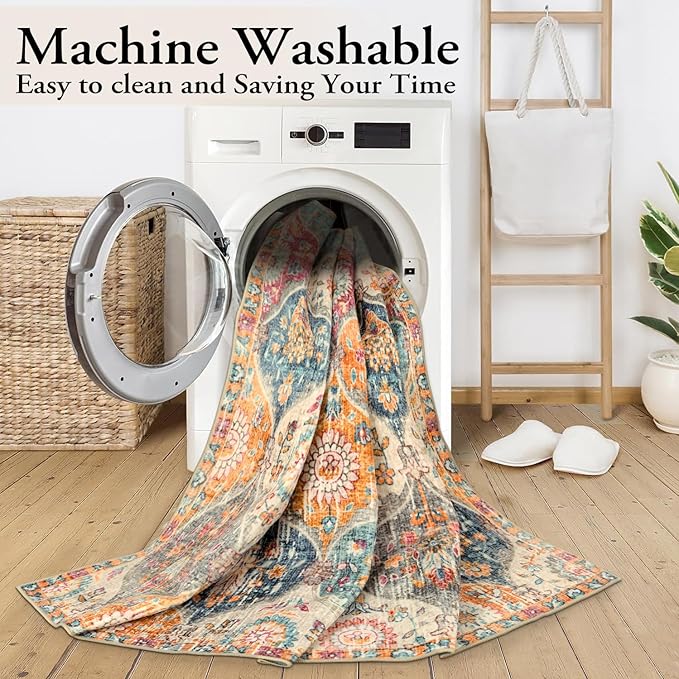 Lahome Moroccan 6x9 Rugs for Living Room, Soft Washable 6x9 Area Rug for Bedroom - Image 5