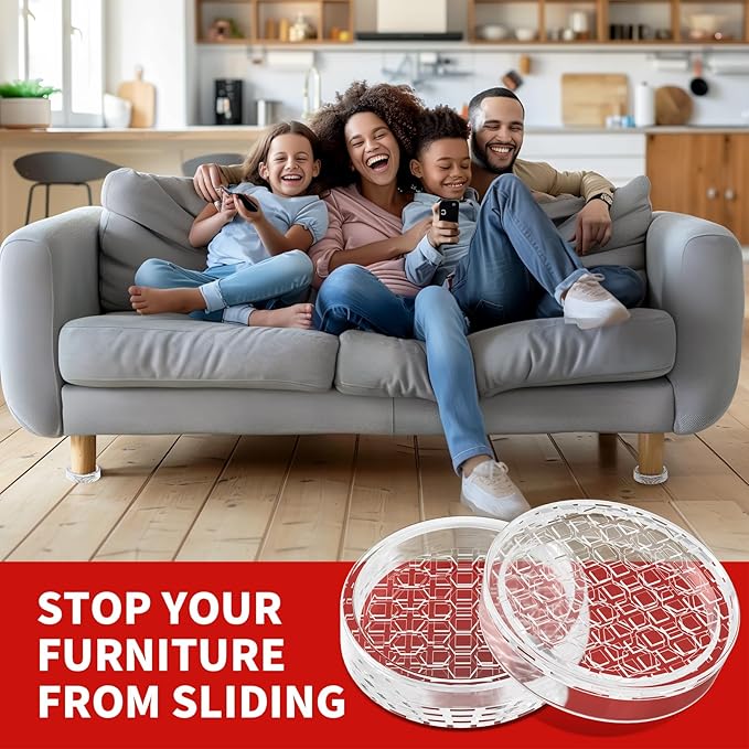 Ezprotekt Non Slip Furniture Pads, Round Furniture Coasters - Image 2