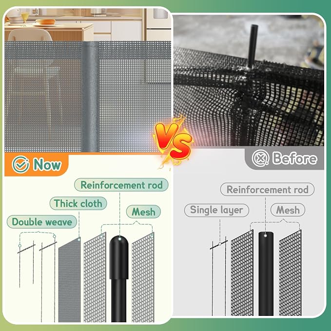 200'' Retractable Baby Gates Extra Wide, 16 FT Indoor/Outdoor Grey Retractable - Image 3