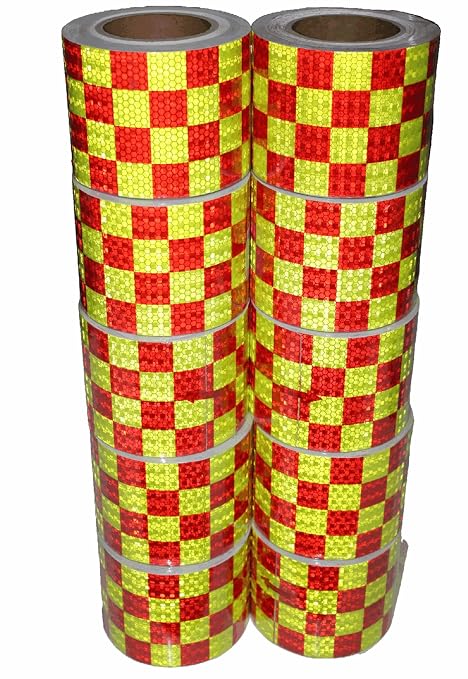 Reflective Tape 4 inch X 66 feet X 10 Rolls, Outdoor Waterproof Hazard by tuyrchu
