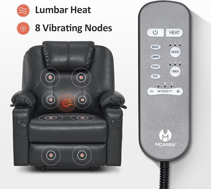 MCombo Extra Wide Power Lift Recliner Chair - Image 7