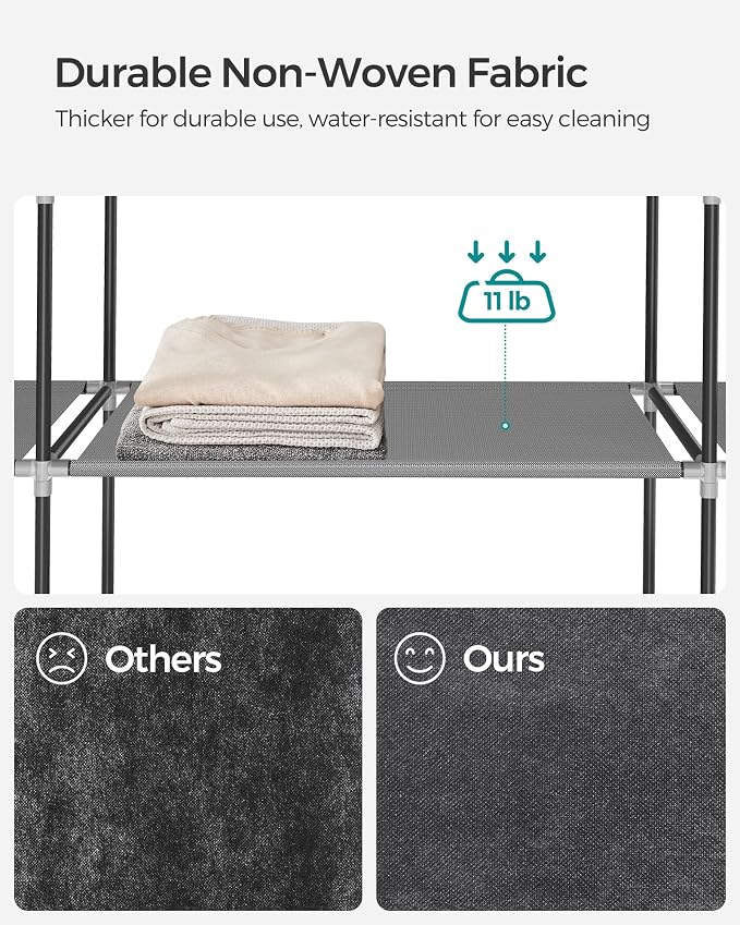 SONGMICS Portable Closet, Wardrobe Closet Organizer - Image 6