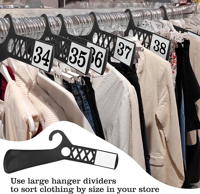 50 Pcs Large Closet Dividers and 100 Pcs White Blank Cards 18 Inch Clothing - Image 4