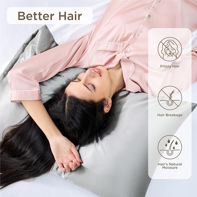 Bedsure King Size Satin Pillowcase Set of 4 - Image 3
