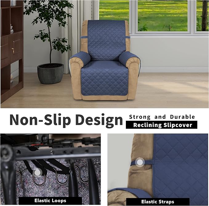 Easy-Going Recliner Chair Slipcovers Reversible Chair Sofa Cover Water - Image 3