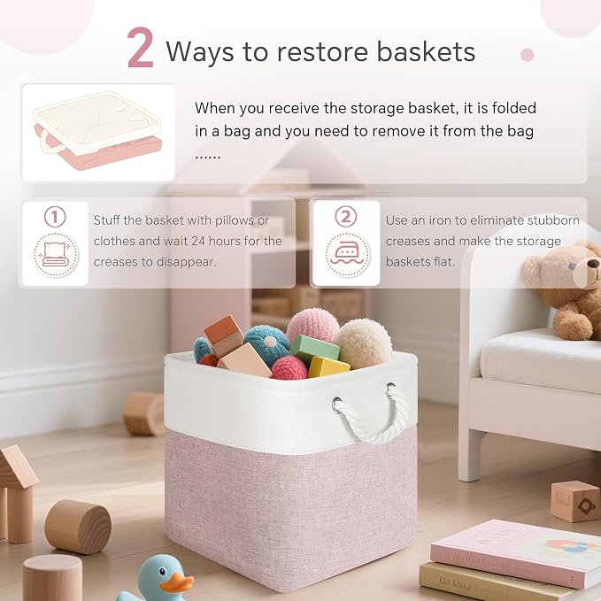 Cube Storage Bins, 6 Pack 11x11 inch - Image 6