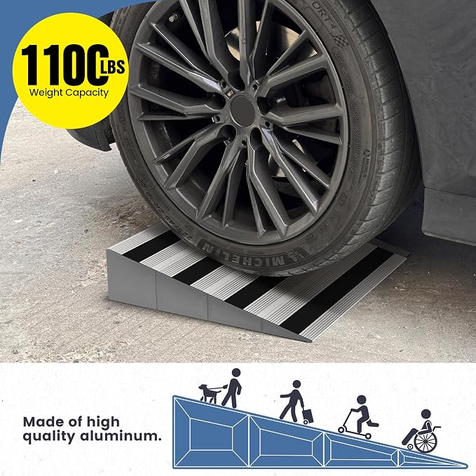1" Rise Modular Threshold Ramp for Doorways, Stable Wheelchair Ramp for Home - Image 6