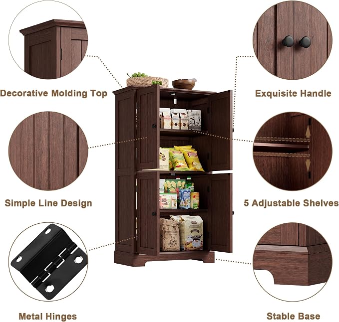 ChooChoo Bathroom Floor Cabinet, Farmhouse Bathroom Storage Cabinet - Image 4