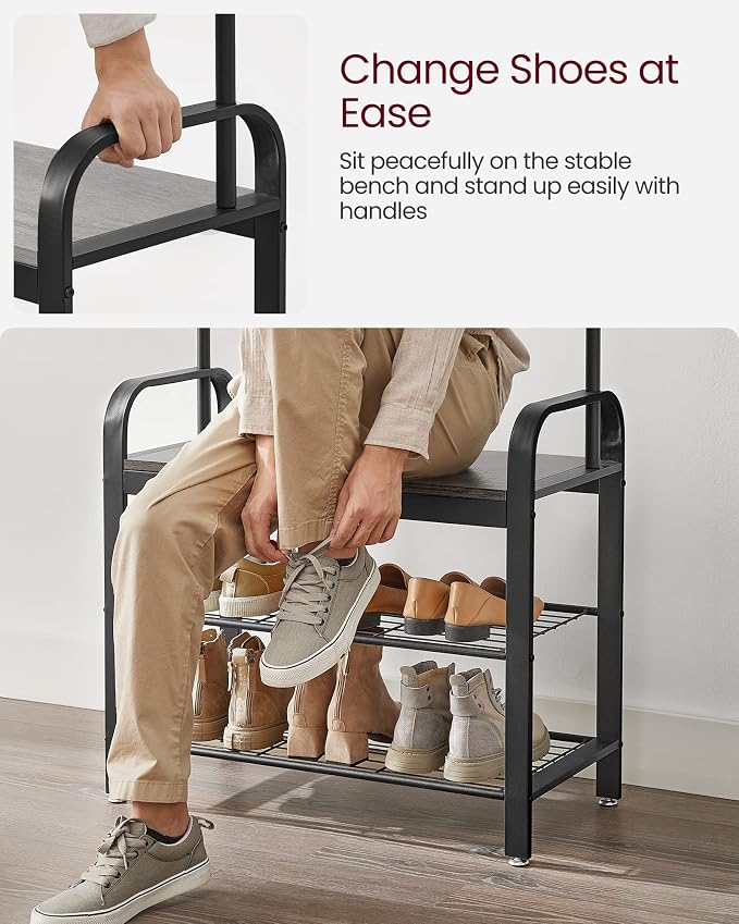 VASAGLE Coat Rack, Hall Tree - Image 7