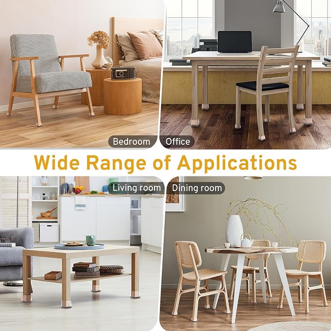 24PCS Extra Small Chair Leg Floor Protectors, Furniture Sliders, Chair Leg - Image 7