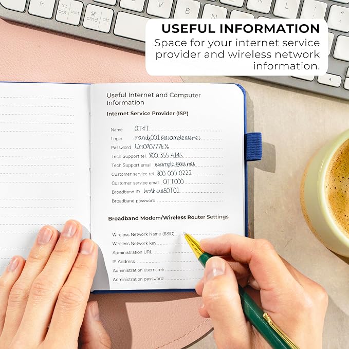 Clever Fox Password Book with alphabetical tabs. Internet Address Organizer - Image 5