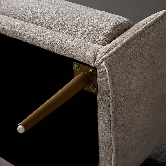 Bedroom Bench with Low Back, Inside Metal Frame, Extra Seat - Image 8