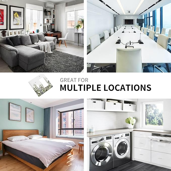 Watercolor Green Eucalyptus Leaves Plants Fruit Outlet Covers 1 Toggle 1 Rocker - Image 8